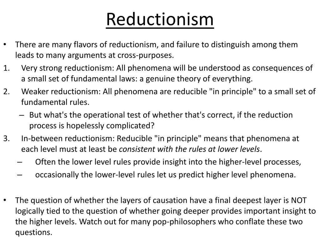reductionism