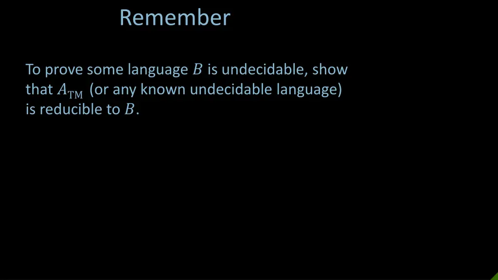 remember