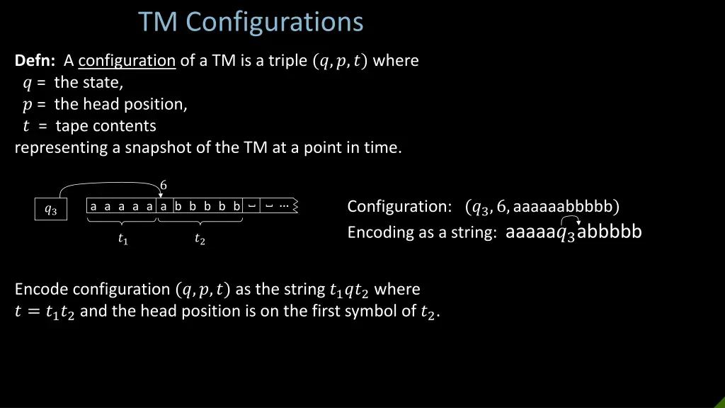 tm configurations