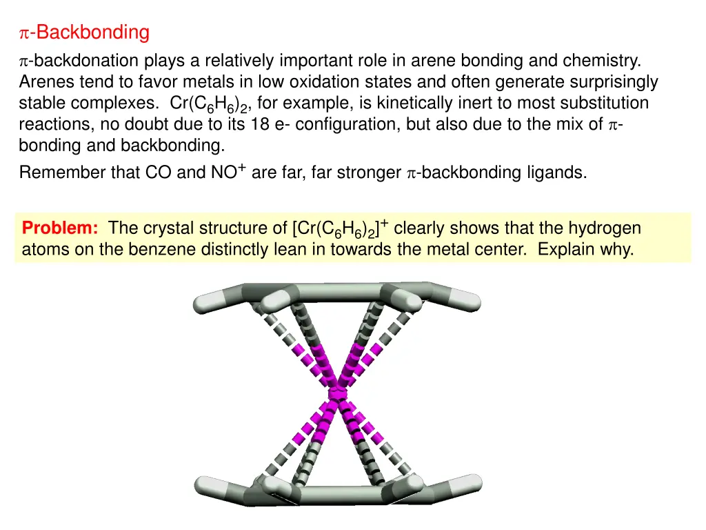 backbonding backdonation plays a relatively