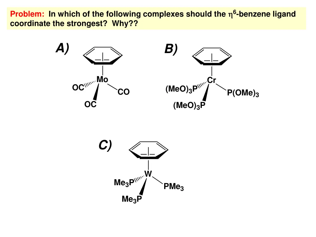 problem in which of the following complexes