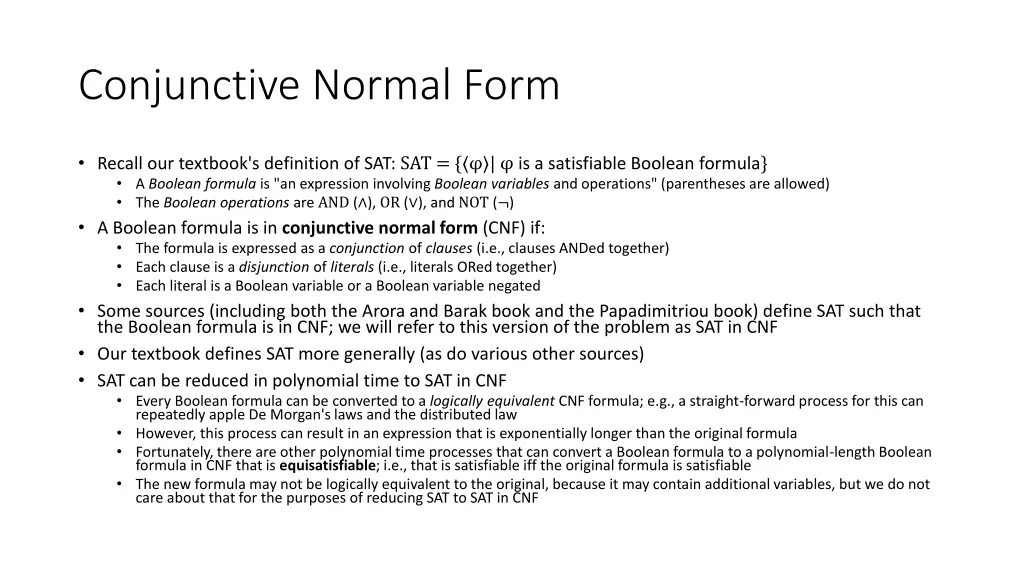 conjunctive normal form