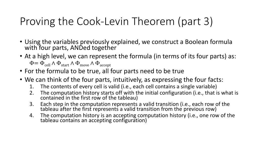 proving the cook levin theorem part 3