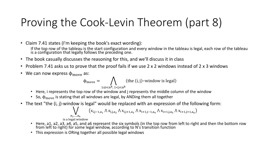 proving the cook levin theorem part 8
