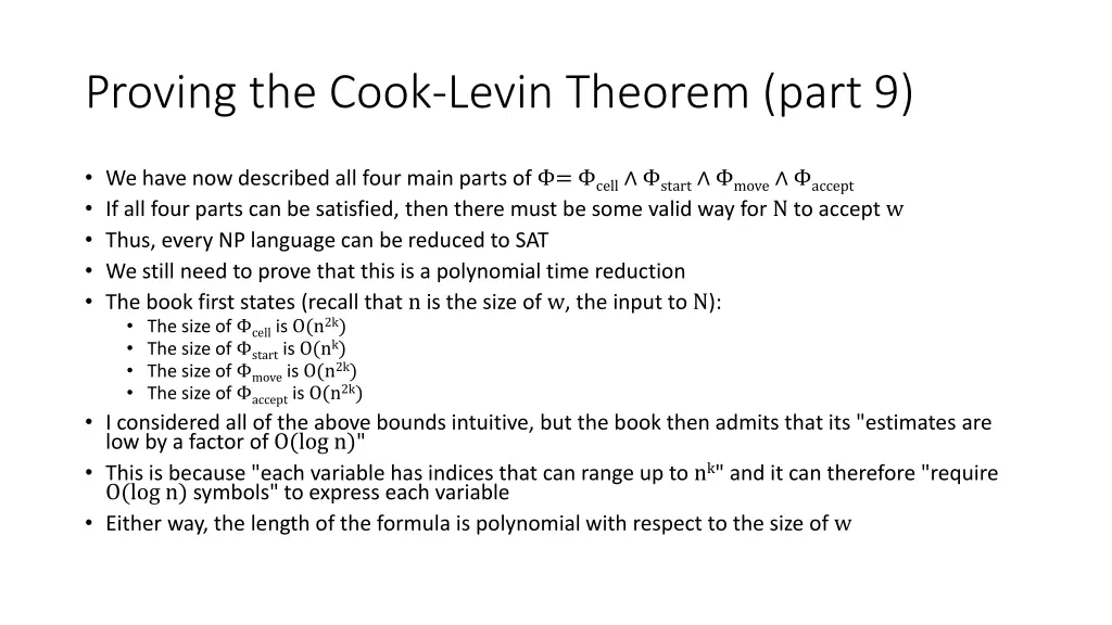 proving the cook levin theorem part 9
