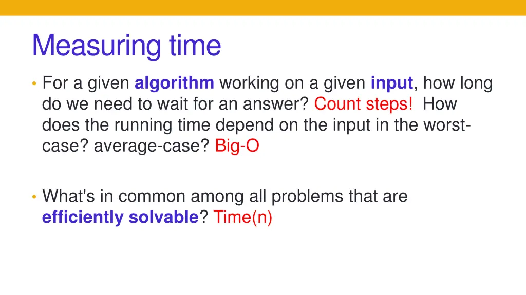 measuring time