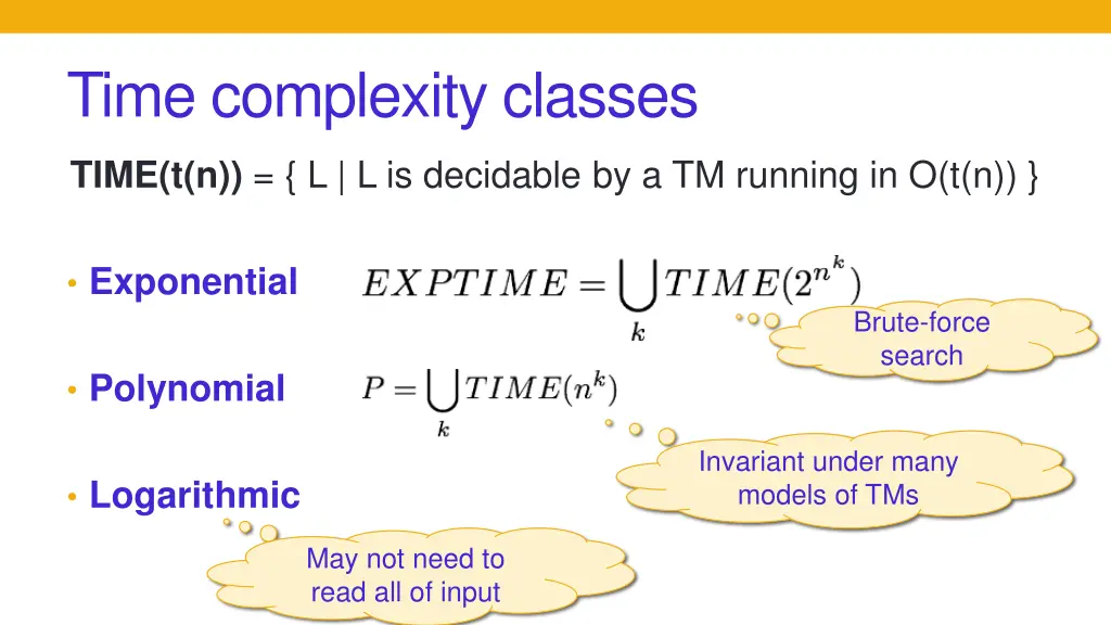time complexity classes 1