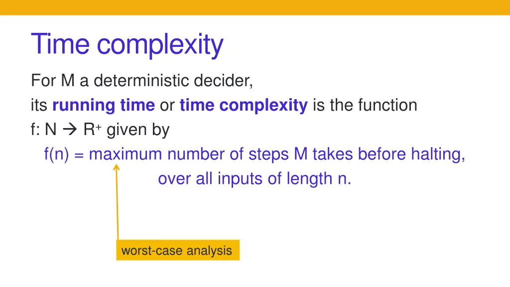 time complexity