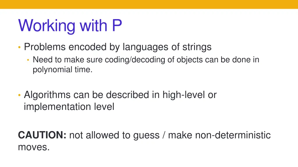 working with p