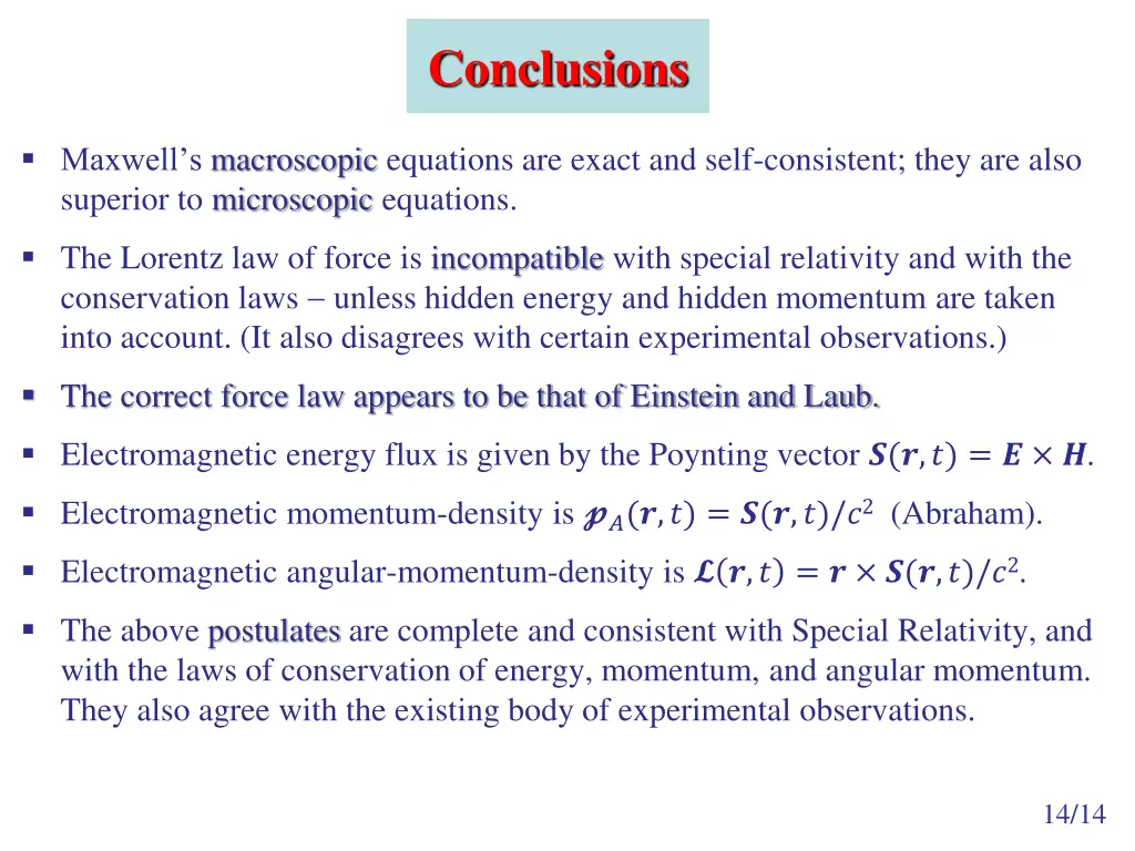 conclusions