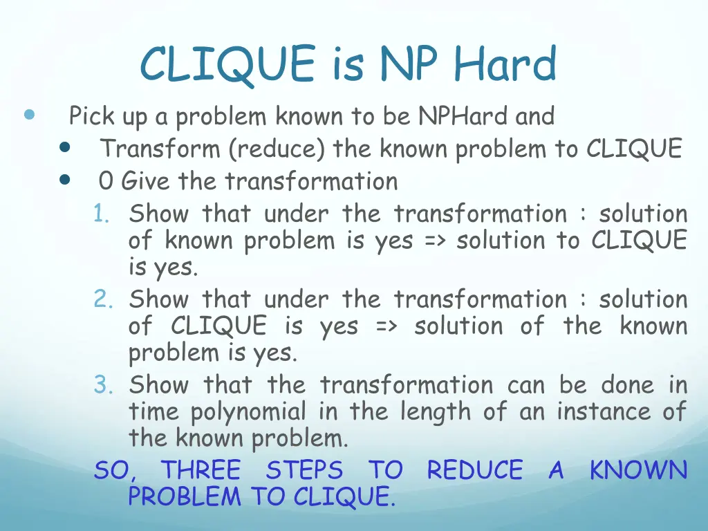 clique is np hard pick up a problem known
