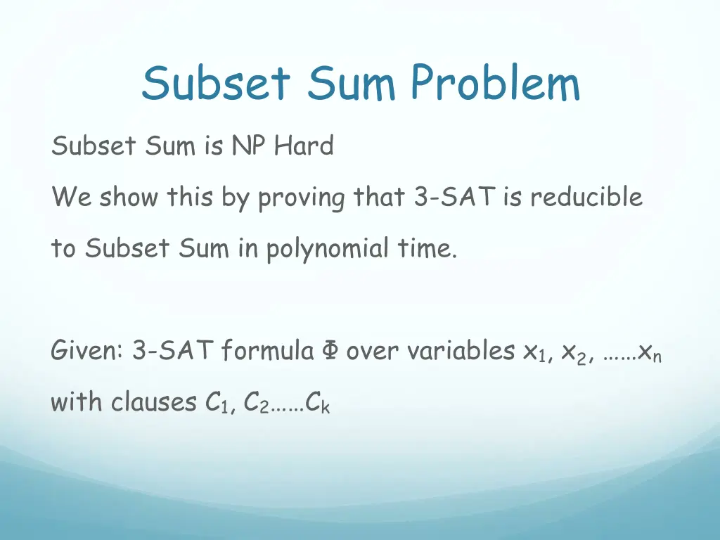 subset sum problem 2
