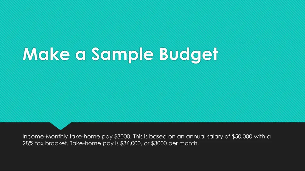 make a sample budget