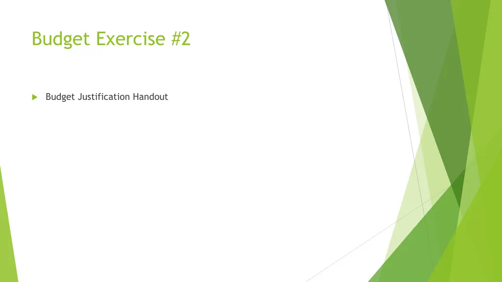 budget exercise 2