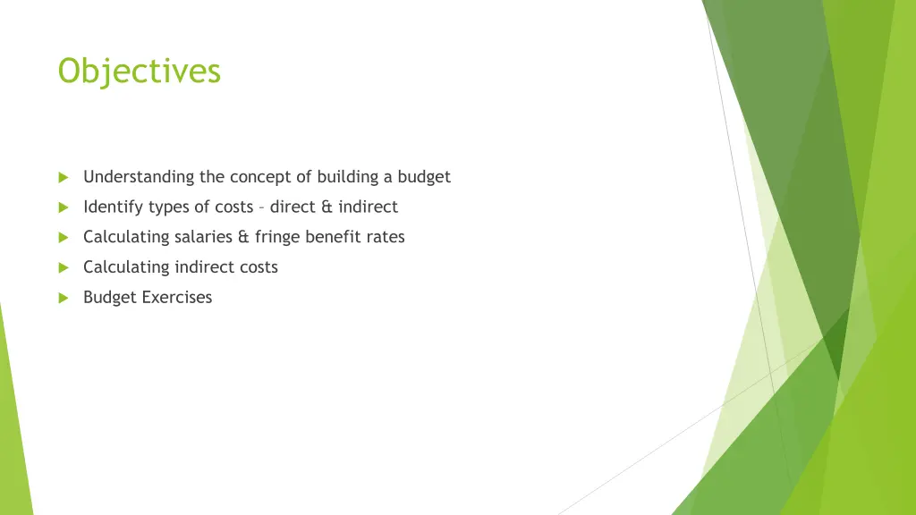 objectives