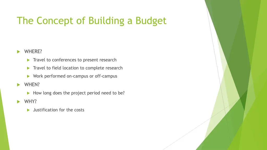 the concept of building a budget 1