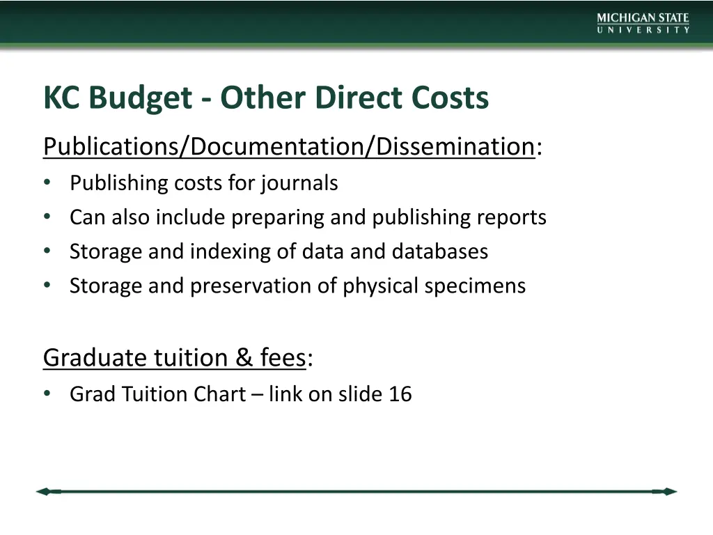 kc budget other direct costs 2