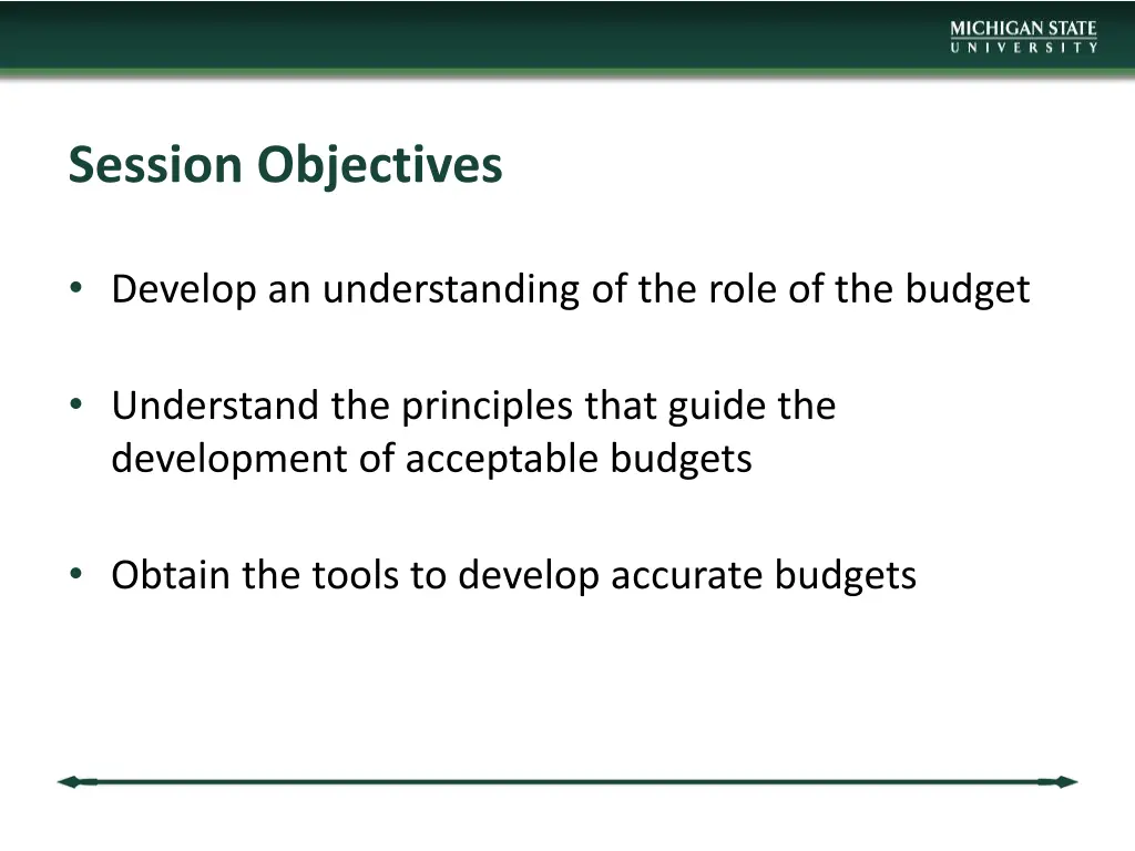 session objectives