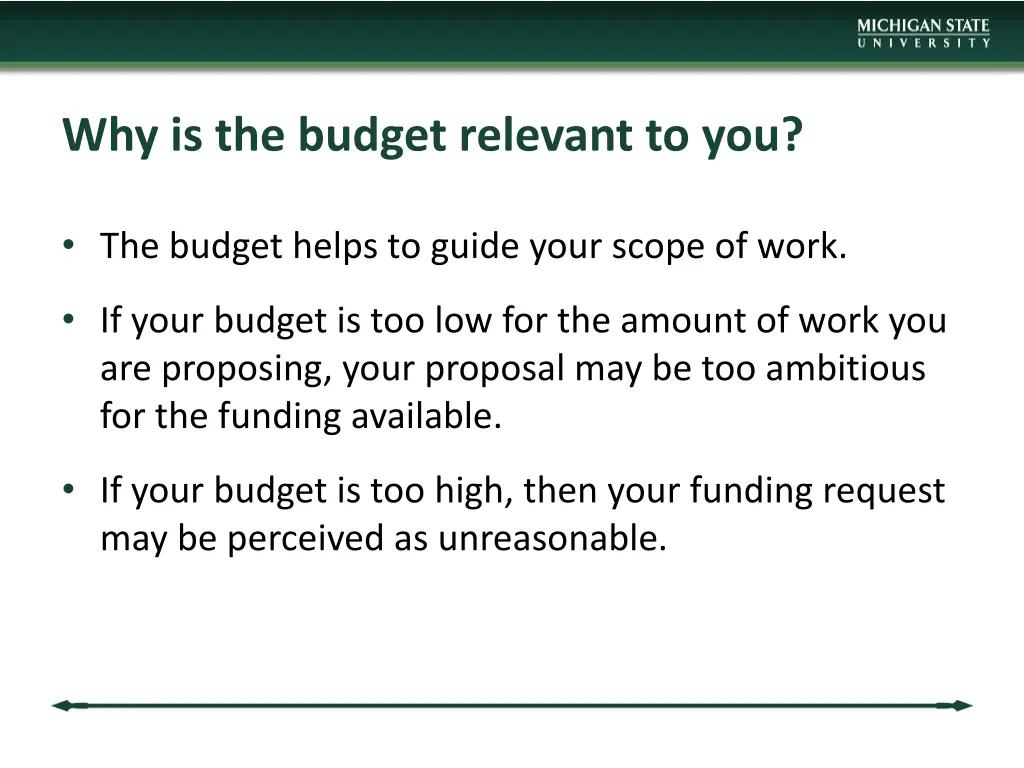 why is the budget relevant to you