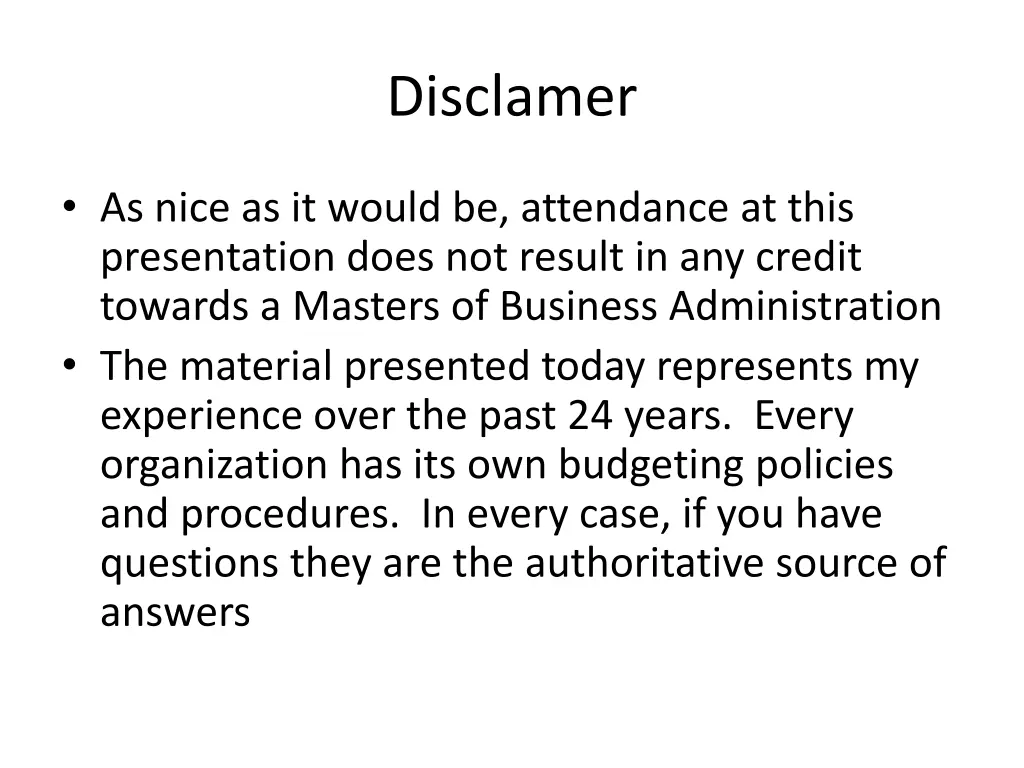 disclamer
