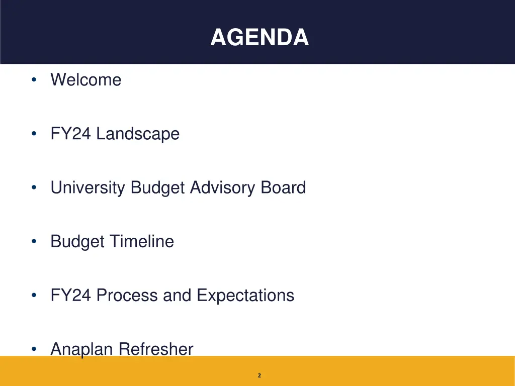 agenda