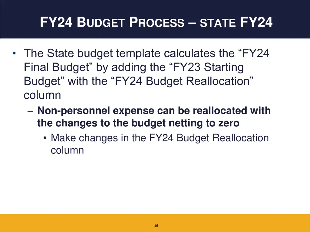 fy24 b udget p rocess state fy24