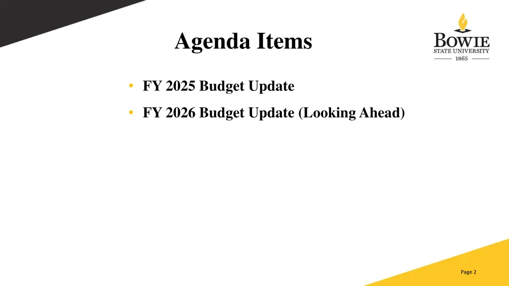 agenda items
