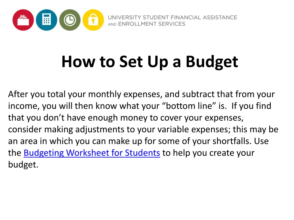 how to set up a budget 1