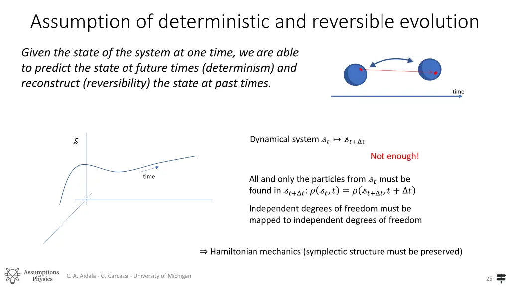 assumption of deterministic and reversible
