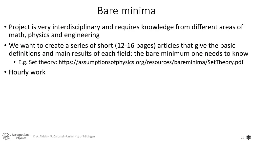 bare minima