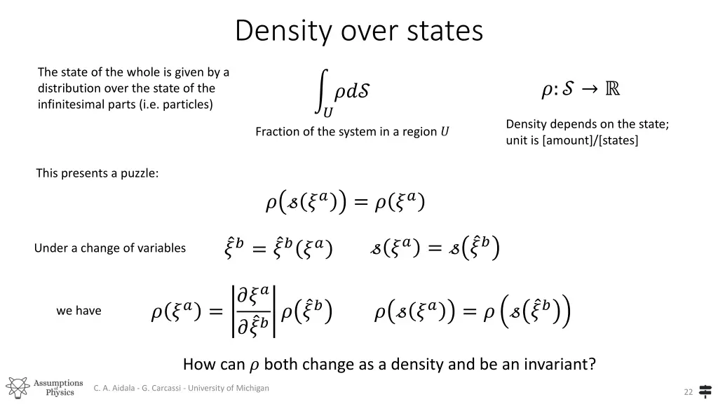 density over states