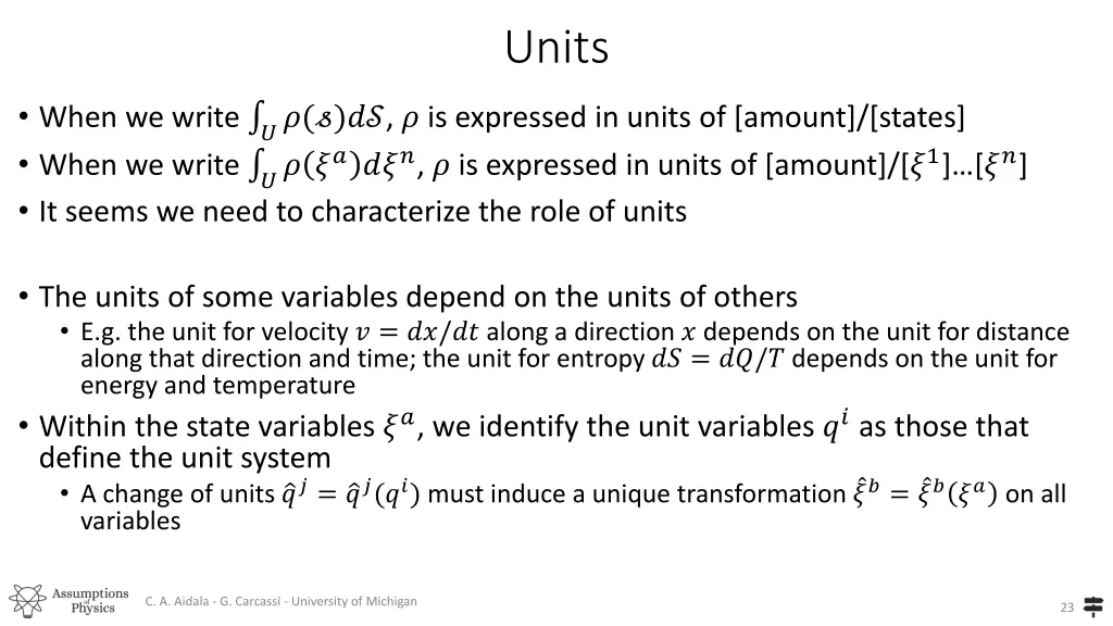units