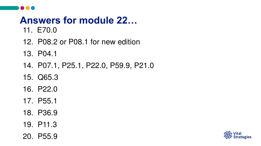 answers for module 1