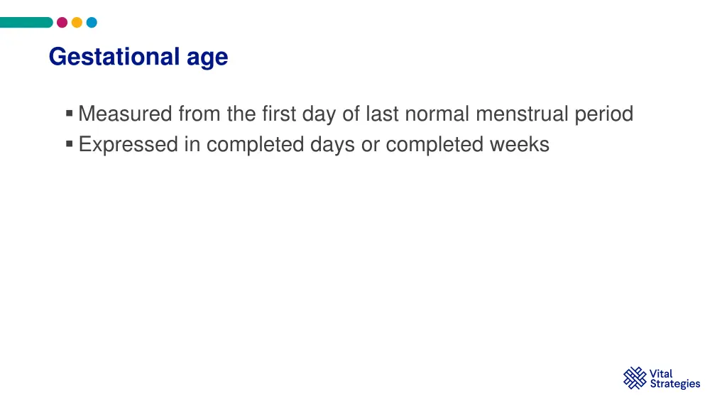 gestational age