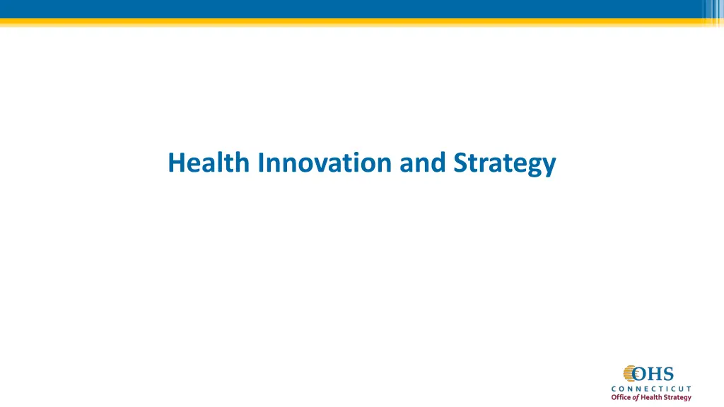 health innovation and strategy
