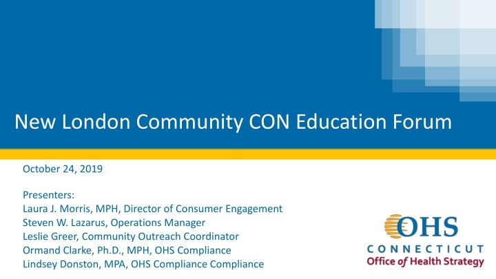 new london community con education forum