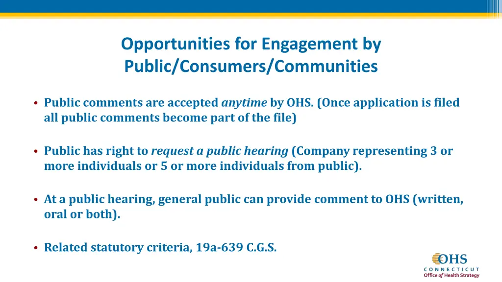 opportunities for engagement by public consumers