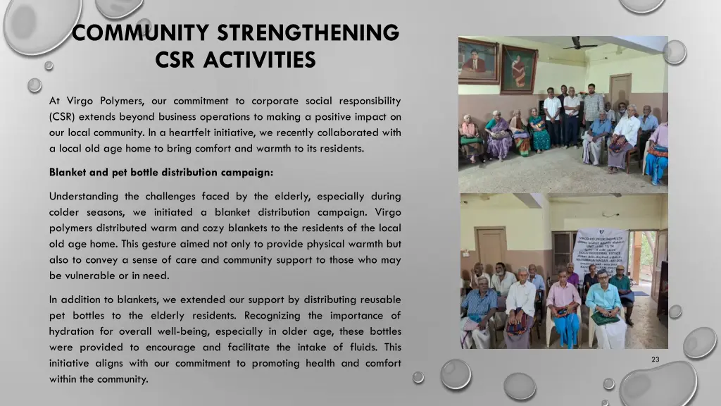 community strengthening csr activities