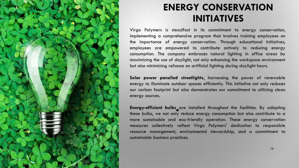 energy conservation initiatives