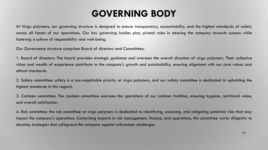 governing body