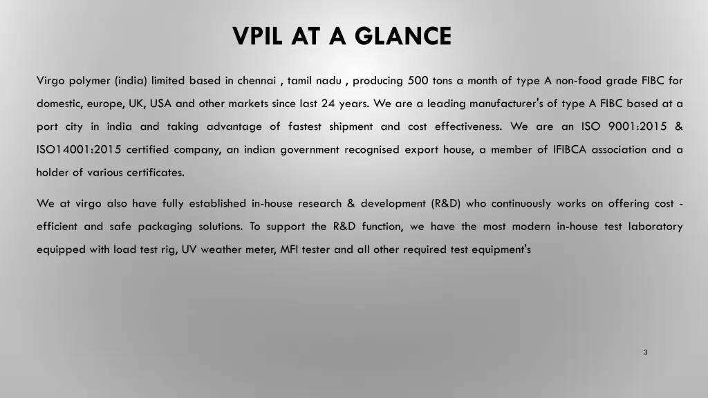 vpil at a glance