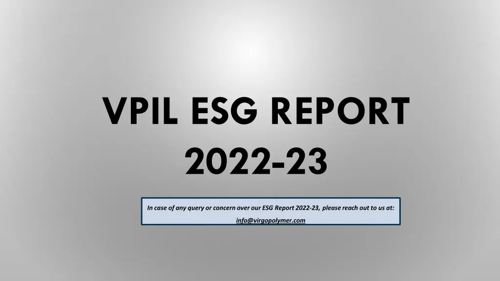 vpil esg report 2022 23