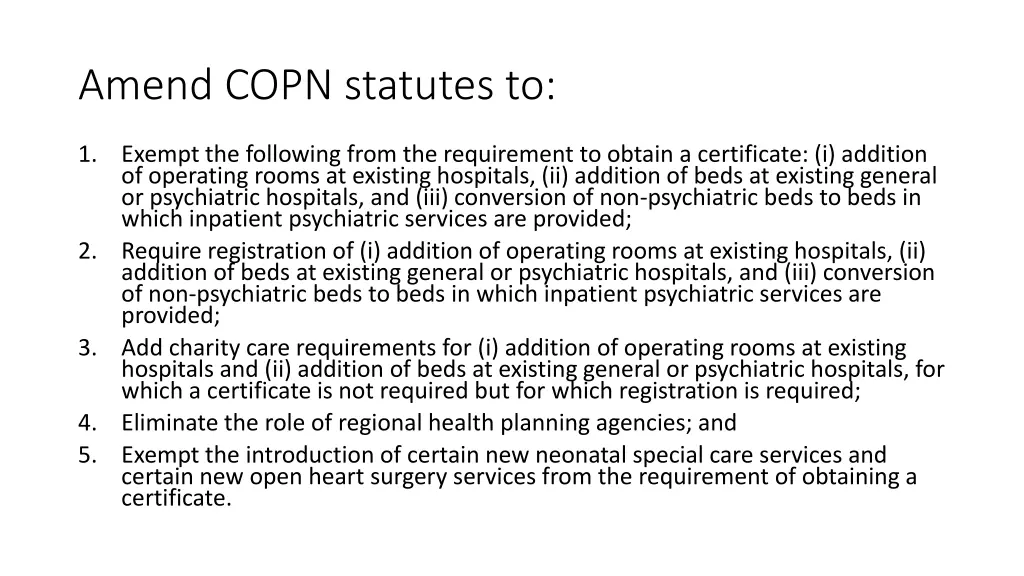 amend copn statutes to
