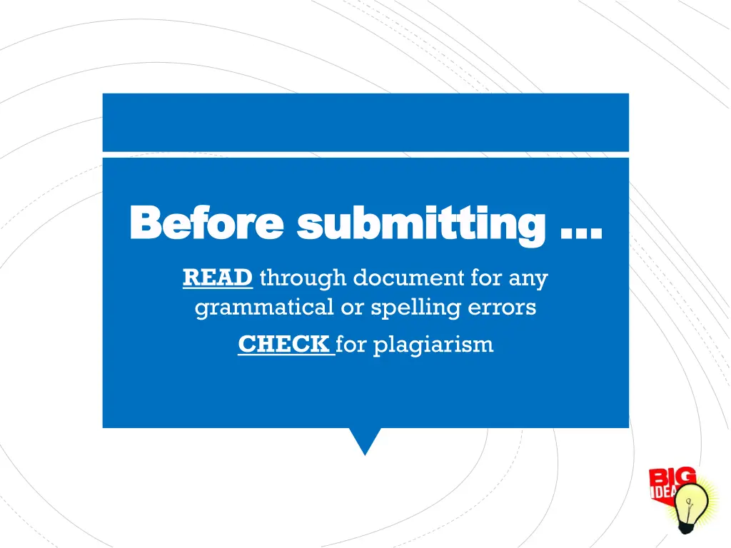 before submitting before submitting read through