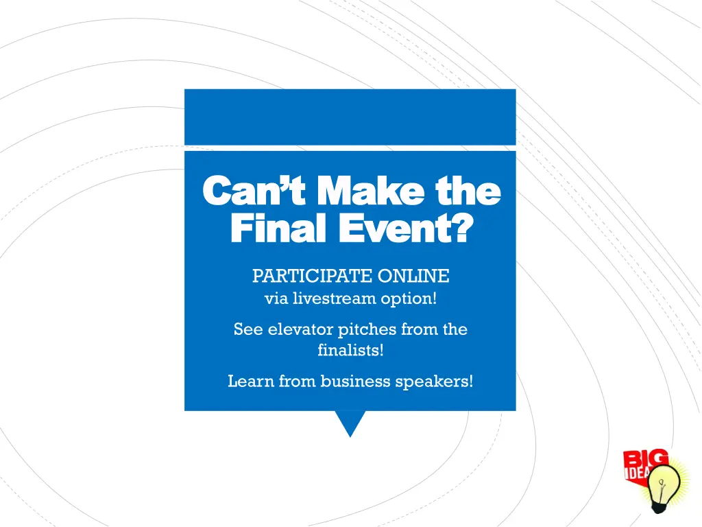 can t make the can t make the final event final