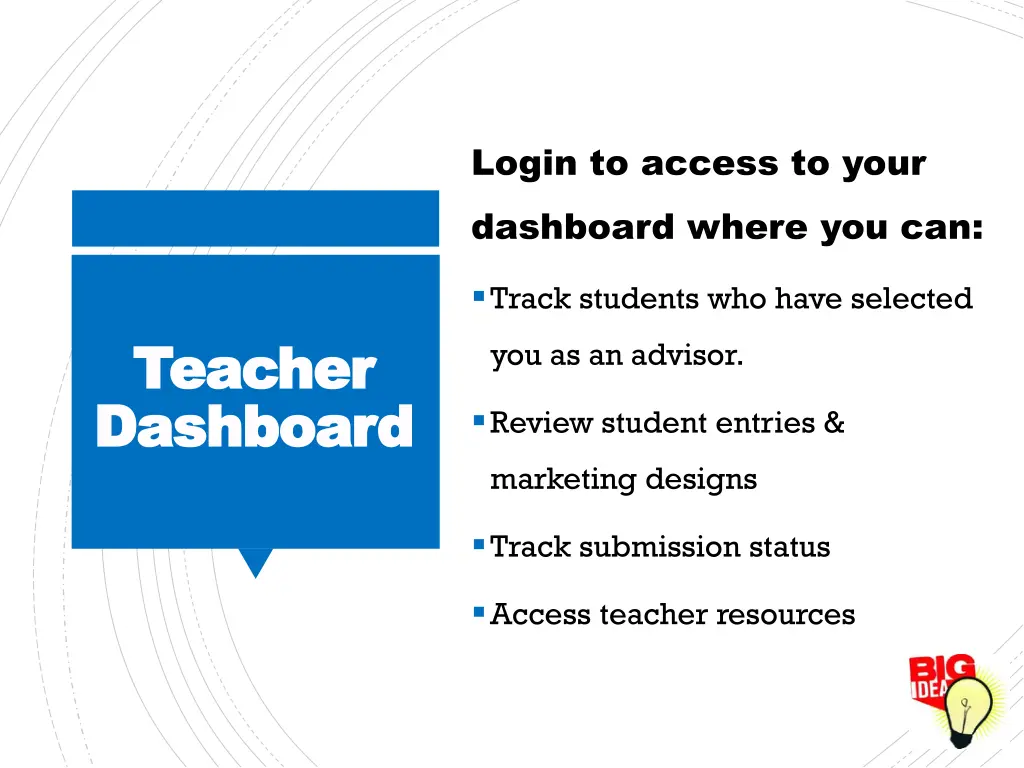 login to access to your dashboard where you can