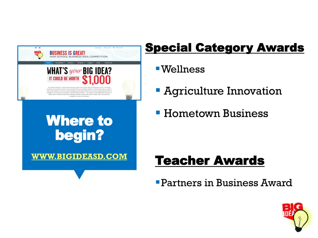 special category awards special category awards