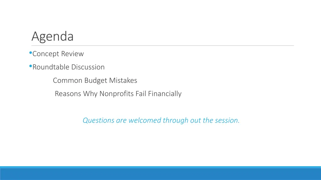 agenda concept review roundtable discussion
