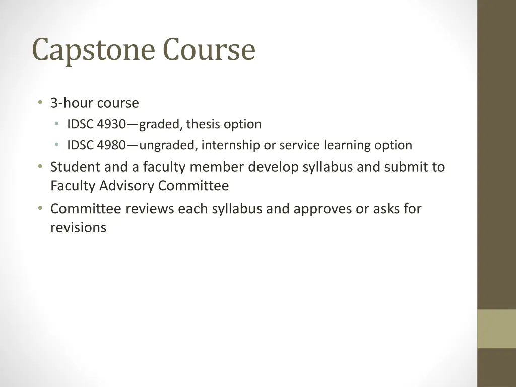 capstone course