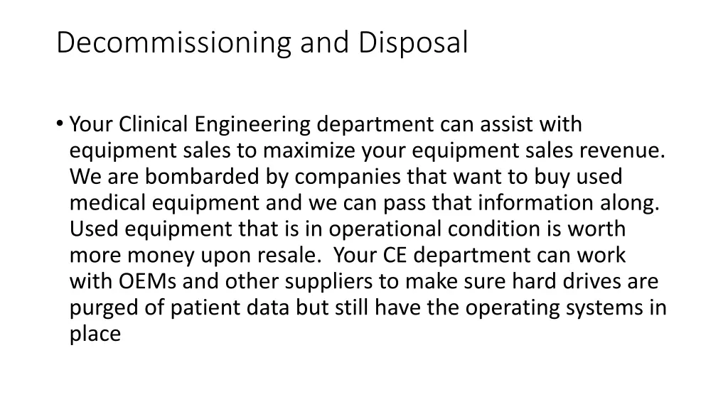 decommissioning and disposal 2